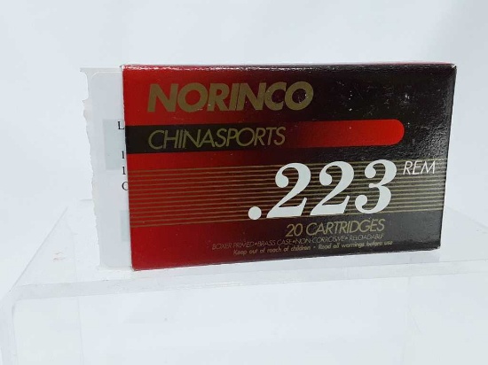 1 Box of Norinco .223 REM Ammo. China Sports.