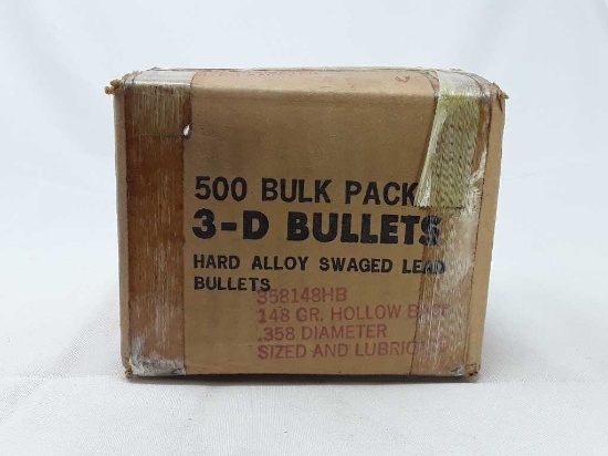 1 BOX OF 3-D BULLETS 358 CAL