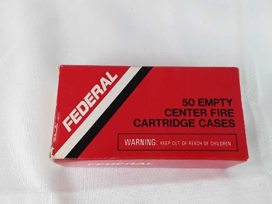 1 Box of Federal 357 Magnum unprimed Cases.