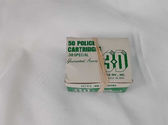1 Box of 3-D .38 Special Police Cartridges.