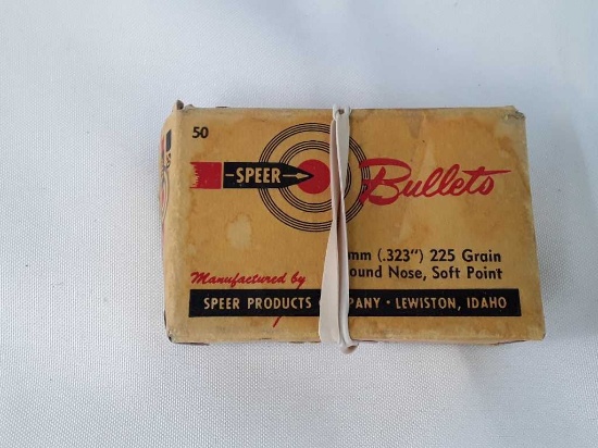 1 Box of Speer 8MM Cal Bullets.