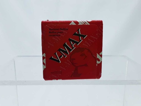 1 Box of Hornady V-Max 22 Cal Bullets.