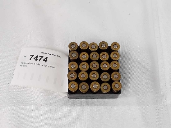 25 Rounds of 44 S&W Spl Ammo.