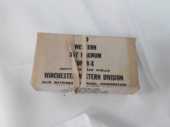 1 Vintage Box of Western 357 Magnum Empty Shells.