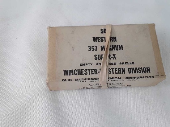 1 Vintage Box of Western 357 Magnum Empty Shells.