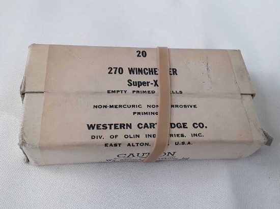 1 VIntage Box of Western 270 WInchester Empty s