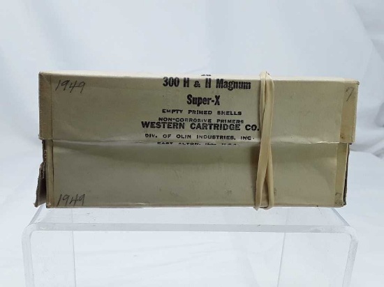 1 Vintage Box of Western 300 H&H Empty Shells .