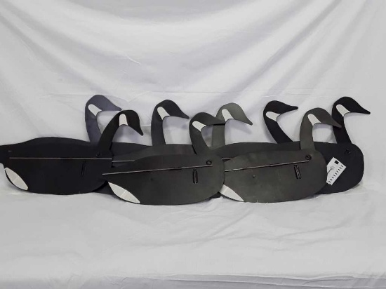 8 BLACK PLASTIC DECOY DUCKS - PROFILES
