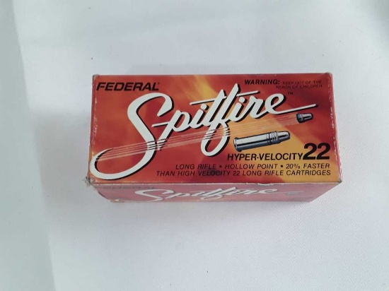 1 Large Box of Federal Spitfire 22 Caliber Ammo.