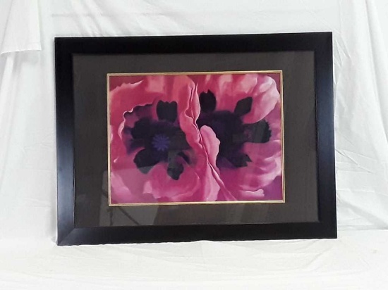 RED FRAMED FLOWER PAINTING FROM ACCENT YOUR HOME