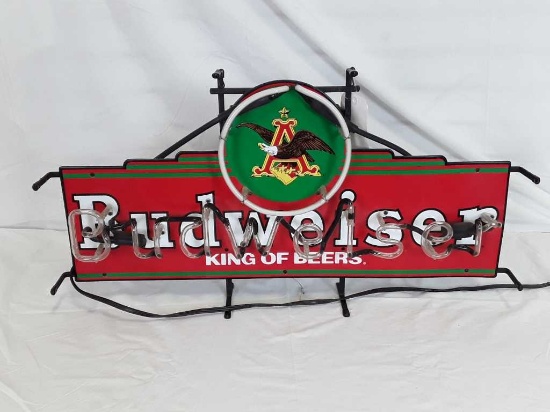 WORKING NEON BUDWEISER SIGN! 30"L X 16"H