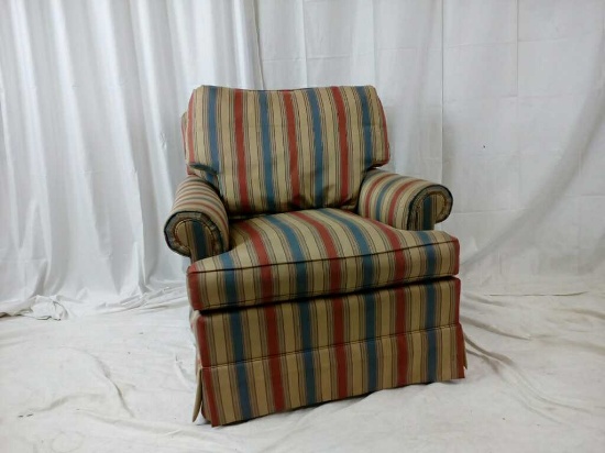 Swivel Stripped Arm Chair