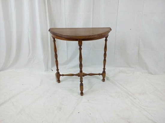 Half Circle Wood Side Table