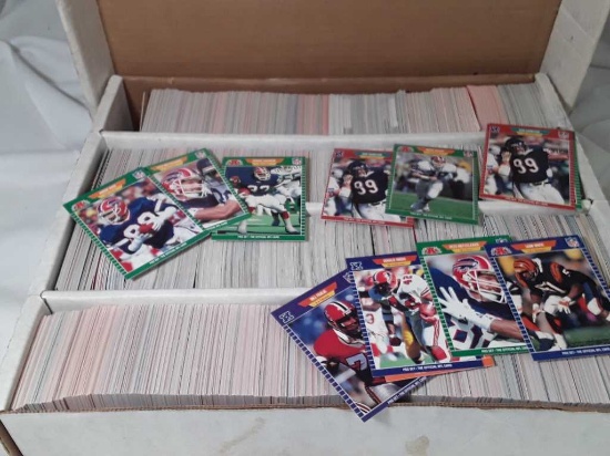 BOX FILLED WITH FOOTBALL CARDS