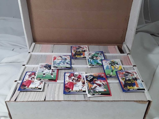 BOX FILLED WITH FOOTBALL CARDS