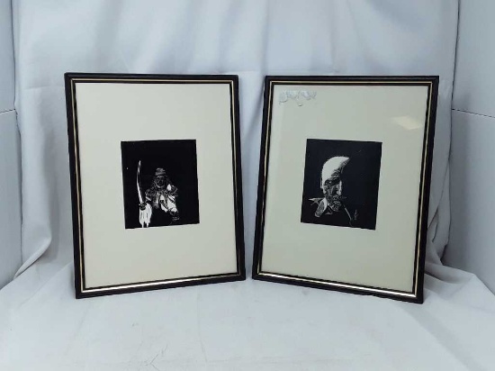 SET OF 2 VINTAGE BLACK AND WHITE NEGATIVES