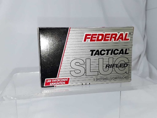 1 BOX OF FEDERAL TACTICAL 12 GAUGE AMMO