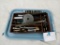 Brown Divided Storage Tray w/Misc Tools