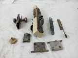 Box Of Misc Metal Door Knobs & Parts