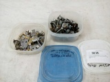 2 Plastic Storage Containers /w  Misc Tools