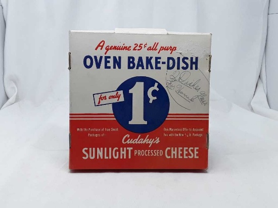 VINTAGE 1 CENT OVEN  BAKE-DISH PROMO BOX