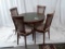 Leather Top Dining Table & Chairs