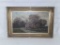 Oil on Canvas Depicts Vtg Colonial Home in Country