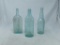 3 Vintage Blue Glass Bottles - Cod Liver OIl on 1