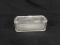 Vtg Glass Refrigerator Dish, Ribbed w/lid