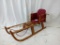 VTGLucky Bums Wood Pull Sleigh
