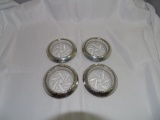 Amston Sterling & Glass Coaster Set of 4