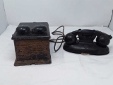 Antique Kellogg Switchboard Phone & Ringer Box
