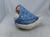 CERAMIC CHICKEN TUREEN - APPEARS HAND PAINTED