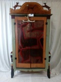 Rustic Painted Armoire w/Antler Accents