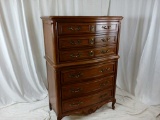 THOMASVILLE HIGHBOY  WITH GLASS TOP