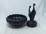 Double Crane Flower Frog and Bowl
