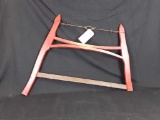 Primitive Old Wood Buck/Bow Saw  (Red)
