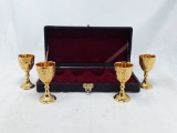 Medieval Style Copper Goblets in Original Box