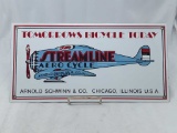 Metal Streamline Aero Cycle Airplane Sign