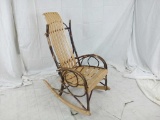 Handcrafted Natural Wood Rocking Chair