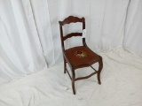 Ladder Back Needle Point Side Chair