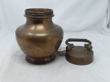 SOLID BRASS KOOJA TEMPLE MILK POT