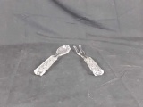Vintage Glass Spoon and Fork, Serving Pieces