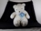 LARGE STUFFED BEAR WITH BLUE RIBBON - 28