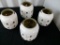 4 WHITE CERAMIC LANTERNS FOR CANDLES - 7