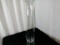 ELONGATED FOOTED CLEAR GLASS VASE - 6.5