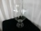 LARGE CLEAR GLASS FOOTED PLANTER - 17