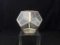 DECORATIVE GOLD AND GLASS DODECAHEDRON