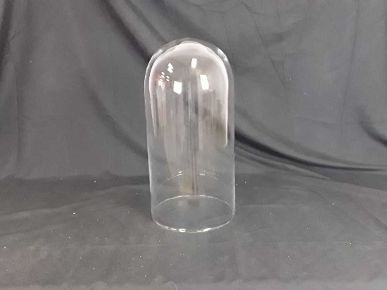 1 PILLAR GLASS DOME CLOCHE - 18" X 9"