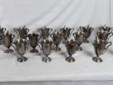 17 SILVER GOBLETS WITH TEXT - 5.5